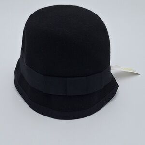 Capelli of New York Black Cloche Women's Hat Wool